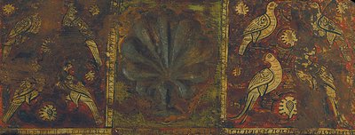 Ceiling Panel with Palm Leaf and Birds by Unbekannt Unbekannt